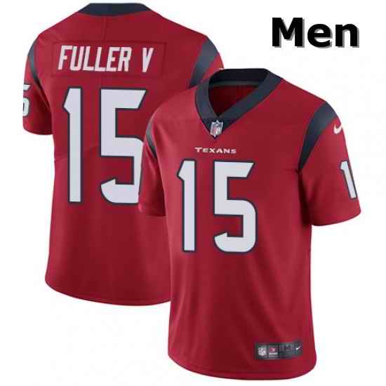 Men Nike Houston Texans 15 Will Fuller V Limited Red Alternate Vapor Untouchable NFL Jersey